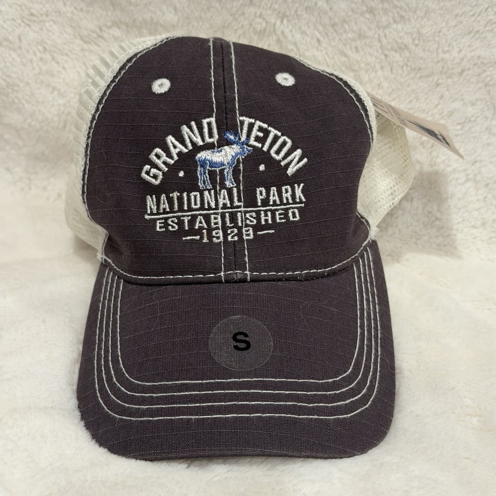 NEW Grand Teton National Park Embroidered Mesh Snapback Trucker Hat Cap Moose